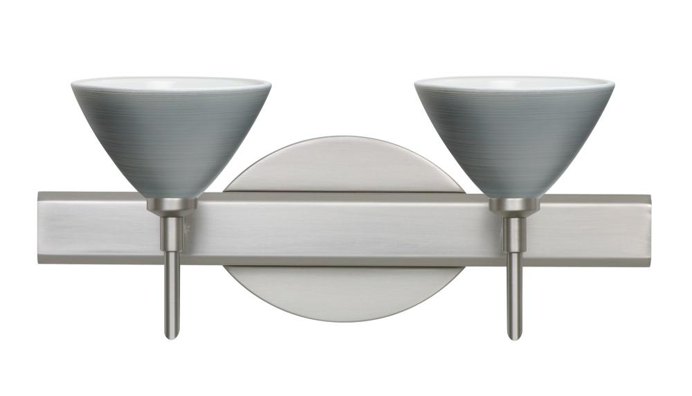 Besa Wall Domi Satin Nickel Titan 2x5W LED