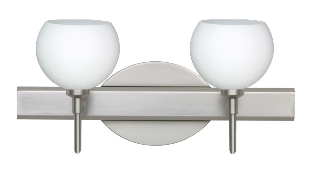 Besa Wall Palla 5 Satin Nickel Opal Matte 2x5W LED