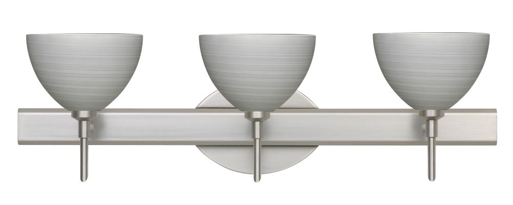 Besa Wall Brella Satin Nickel Titan 3x5W LED