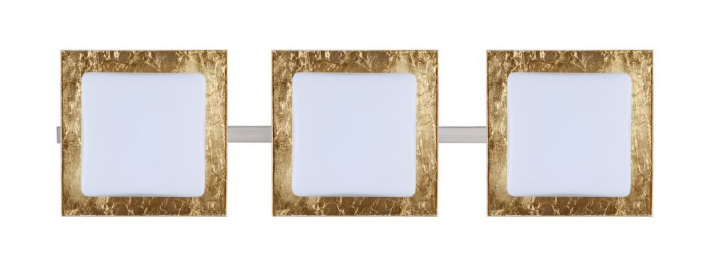 Besa Wall Alex Satin Nickel Opal/Gold Foil 3x5W LED