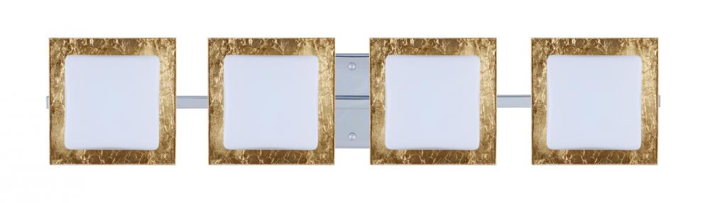 Besa Wall Alex Chrome Opal/Gold Foil 4x50W G9