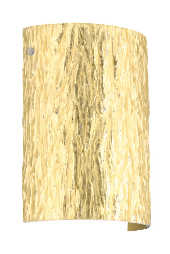 Besa Tamburo Stone LED Wall Stone Gold Foil Satin Nickel 1x8W LED