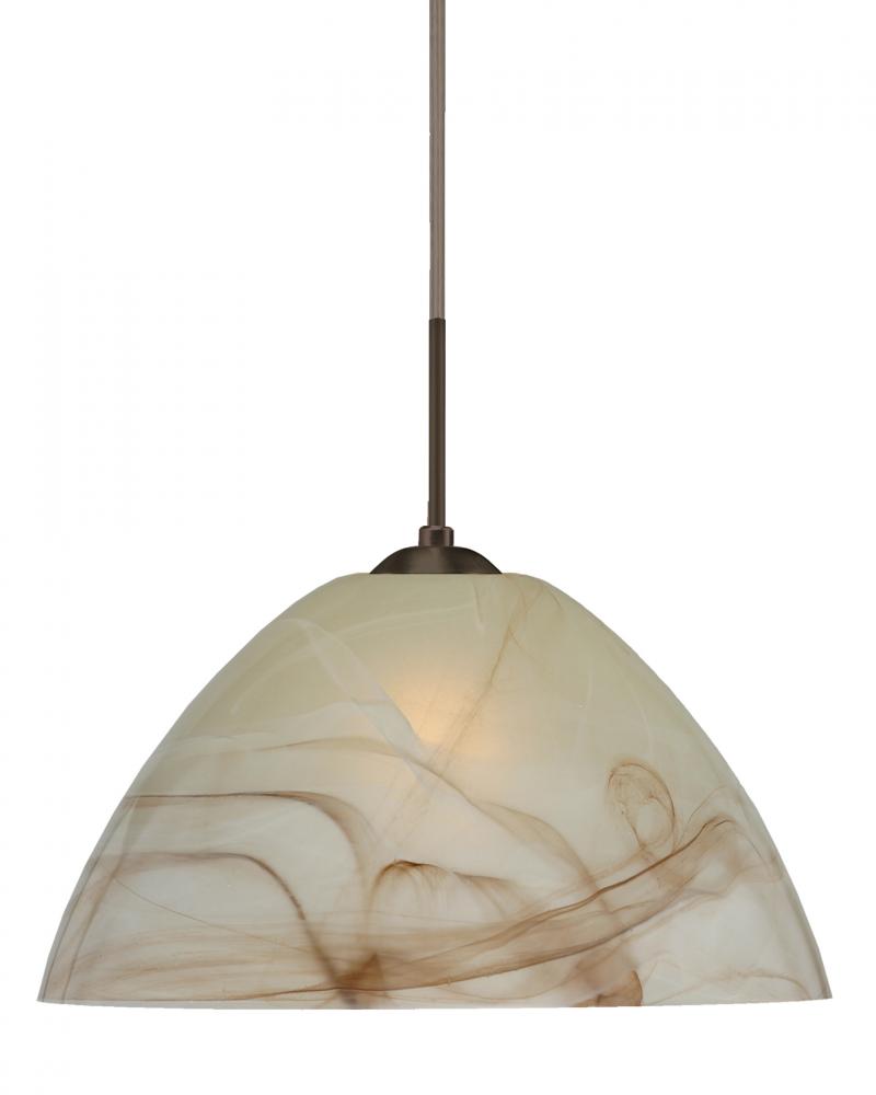 Besa Tessa Pendant For Multiport Canopy Bronze Mocha 1x75W Medium Base