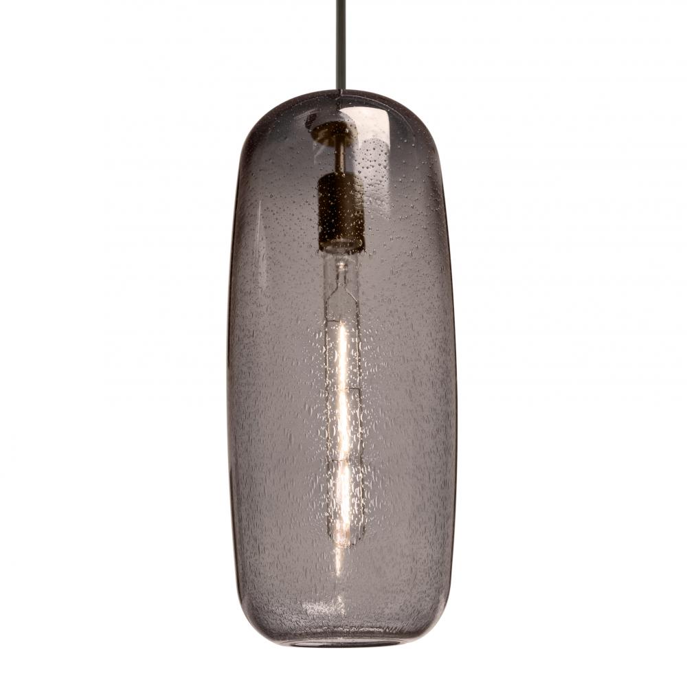 Besa, Pinot 18 Cord Pendant for Mulitport Canopy, Smoke Bubble, Bronze FInish 1x60W I