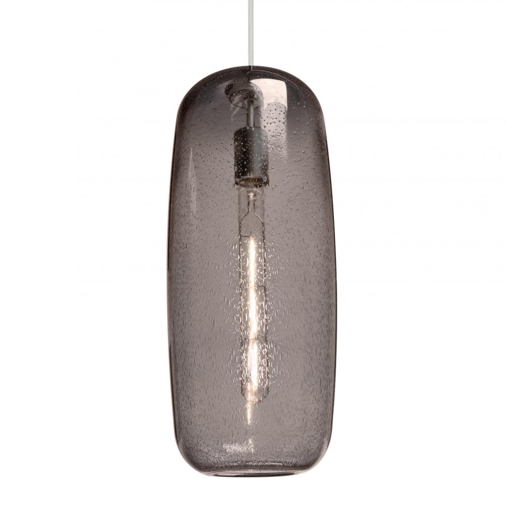 Besa, Pinot 18 Cord Pendant for Mulitport Canopy, Smoke Bubble, Satin Nickel FInish 1