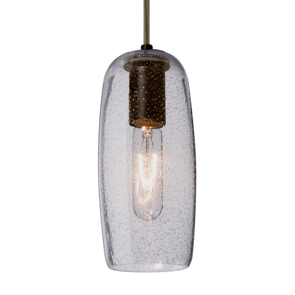 Besa, Pinot 9 Cord Pendant for Mulitport Canopy, Clear Bubble, Bronze FInish 1x40W LE