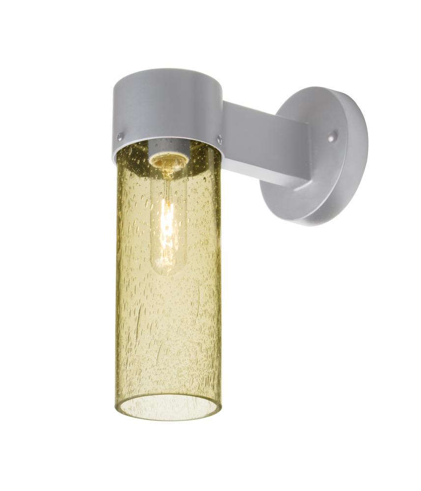 Besa, Juni 10 Outdoor Sconce, Gold Bubble, Silver Finish, 1x60W Medium Base