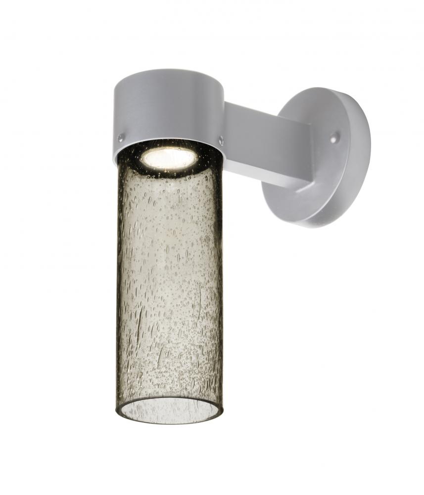 Besa, Juni 10 Outdoor Sconce, Latte Bubble, Silver Finish, 1x4W LED