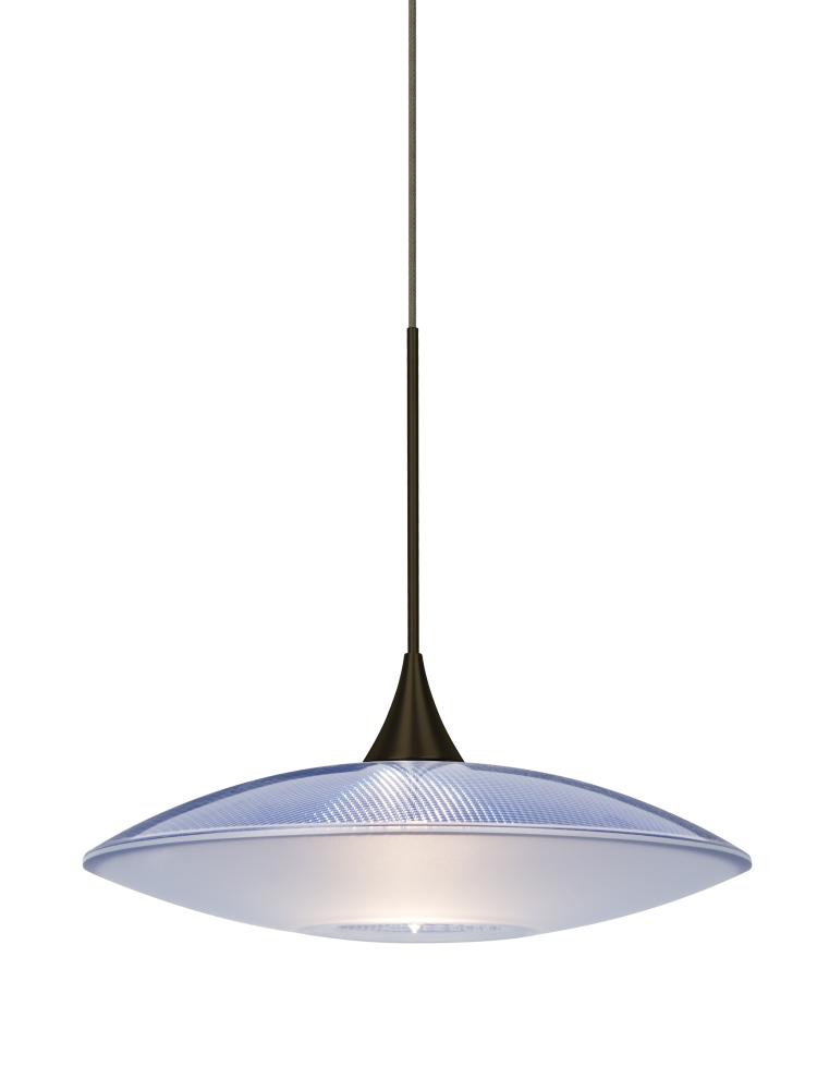 Besa Pendant Spazio Bronze Blue/Frost 1x50W MAX GY6.35 Base