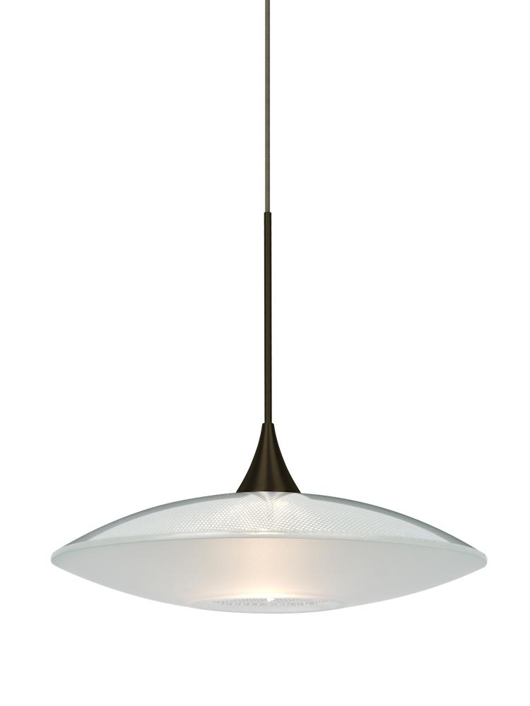 Besa Pendant Spazio Bronze Clear/Frost 1x50W MAX GY6.35 Base