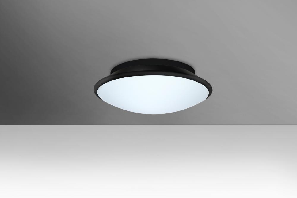 Besa, Silk 10 Ceiling, Opal/Black, 1x15W LED