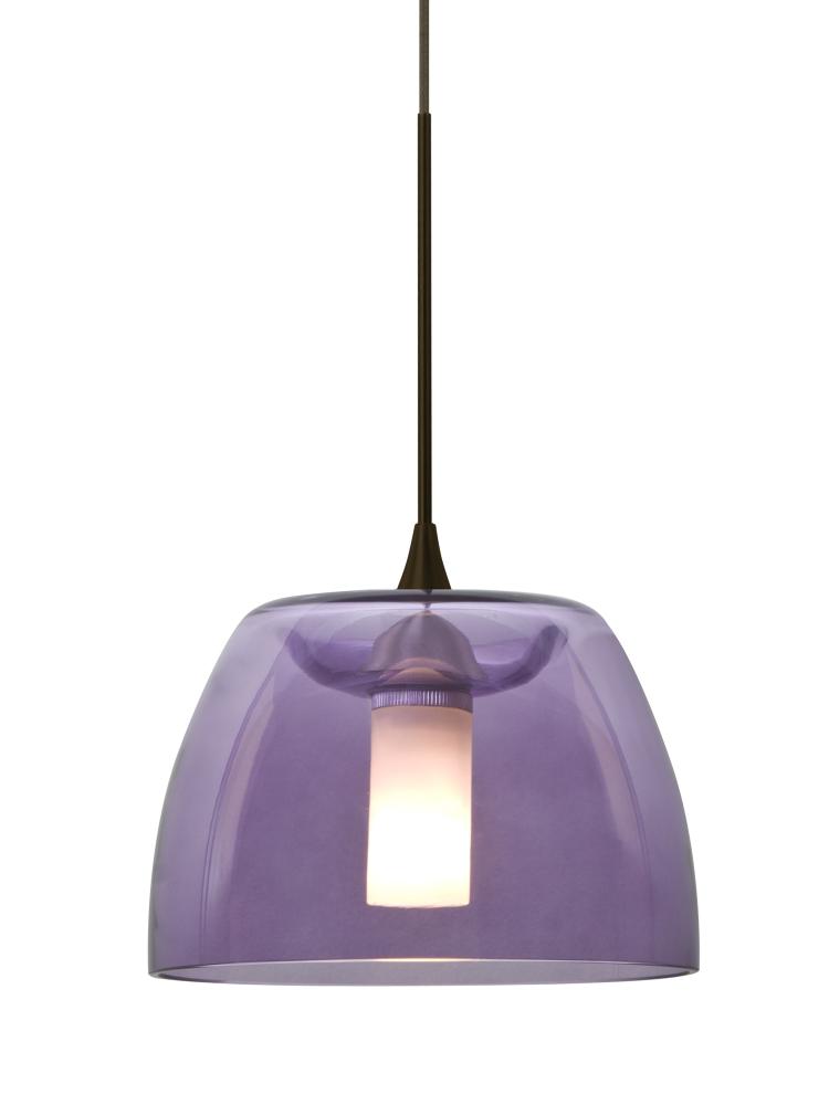 Besa Spur Cord Pendant, Plum, Bronze Finish, 1x35W MAX GY6.35 Base