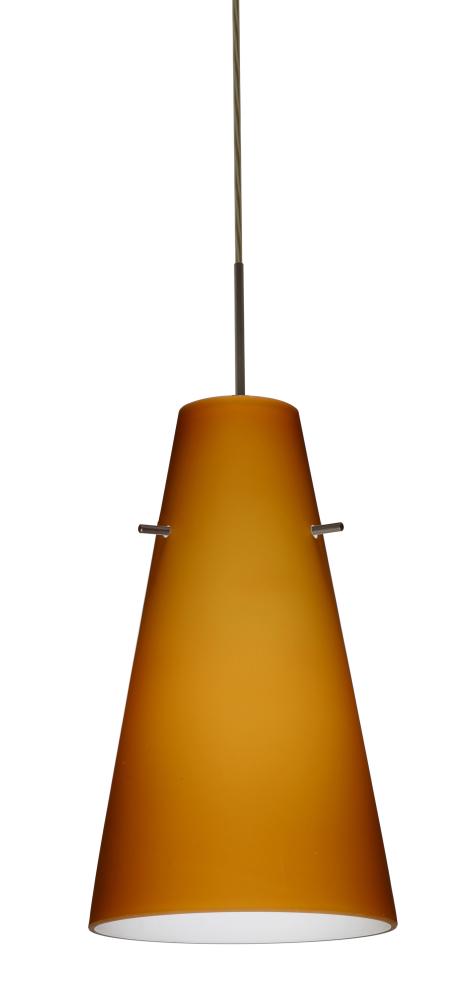 Besa Cierro LED Pendant For Multiport Canopy J Amber Matte Bronze 1x9W LED