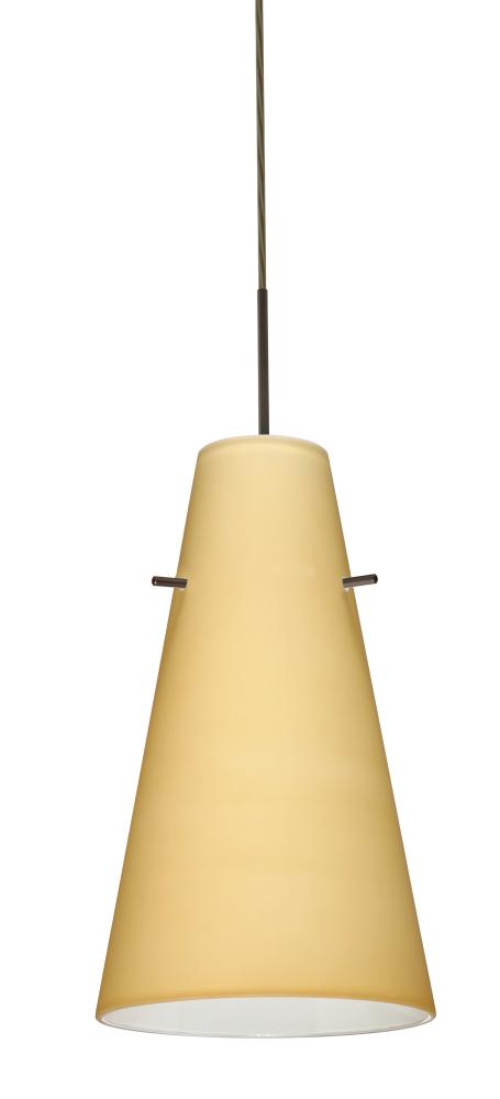 Besa Cierro LED Pendant For Multiport Canopy J Vanilla Matte Bronze 1x9W LED