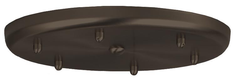 Besa 6-Light Round 12V Multiport Canopy, Bronze