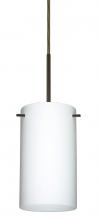 Besa Lighting 1BT-440407-BR - Besa Stilo 7 Pendant Bronze Opal Matte 1x50W E12 base