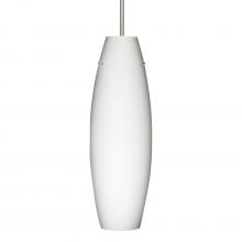 Besa Lighting 1JC-412707-LED-SN-L - Besa Suzi 18 Pendant Opal Matte Satin Nickel 1x11W LED, 15Ft. Cord