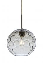 Besa Lighting 1JC-BOMYCL-BR - Besa Bombay Cord Pendant, Clear, Bronze Finish, 1x60W Medium Base