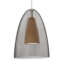 Besa Lighting 1JC-DANOSMMD-LED-SN-L - Besa, Dano Cord Pendant, Smoke/Medium, Satin Nickel Finish, 1x9W LED, 15Ft. Cord