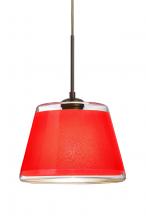 Besa Lighting 1JC-PIC9RD-LED-BR - Besa Pendant Pica 9 Bronze Red Sand 1x9W LED