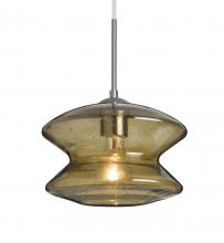 Besa Lighting 1JC-ZENLT-SN - Besa, Zen Cord Pendant, Latte Bubble, Satin Nickel Finish, 1x60W Medium Base