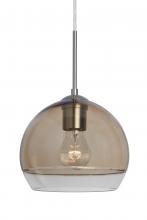 Besa Lighting 1JT-ALLY8SM-SN - Besa, Ally 8 Cord Pendant, Smoke/Clear, Satin Nickel Finish, 1x60W Medium Base