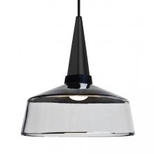 Besa Lighting 1JT-BARON10BK-LED-BK-L - Besa, Baron 10 Cord Pendant, Black/Clear, Black Finish, 1x9W LED, 15Ft. Option