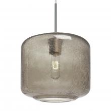 Besa Lighting 1JT-NILES10SM-SN-L - Besa Niles 10 Pendant, Smoke Bubble, Satin Nickel Finish, 1x60W Medium Base T10, 15Ft