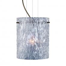 Besa Lighting 1KG-400600-BR-L - Besa Pendant Tamburo 8 Bronze Clear Stone 1x100W Medium Base, 15Ft. Option
