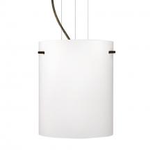 Besa Lighting 1KG-400607-LED-BR-L - Besa Tamburo 8 Pendant Opal Matte Bronze 1x11W LED, 15Ft. Option