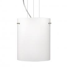 Besa Lighting 1KG-400607-SN-L - Besa Pendant Tamburo 8 Satin Nickel Opal Matte 1x100W Medium Base, 15Ft. Option