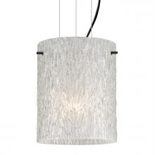 Besa Lighting 1KG-4006GL-BK - Besa Pendant Tamburo 8 Black Glitter Stone 1x100W Medium Base