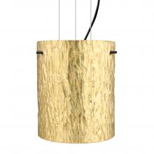 Besa Lighting 1KG-4006GS-LED-BK - Besa Tamburo 8 Pendant Stone Gold Foil Black 1x11W LED