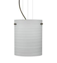 Besa Lighting 1KG-4006KR-BR-L - Besa Pendant Tamburo 8 Bronze Chalk 1x100W Medium Base, 15Ft. Option