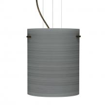 Besa Lighting 1KG-4006TN-LED-BR-L - Besa Tamburo 8 Pendant Titan Bronze 1x11W LED, 15Ft. Option