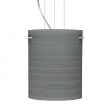 Besa Lighting 1KG-4006TN-LED-SN-L - Besa Tamburo 8 Pendant Titan Satin Nickel 1x11W LED, 15Ft. Option