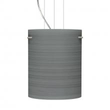 Besa Lighting 1KG-4006TN-SN-L - Besa Pendant Tamburo 8 Satin Nickel Titan 1x100W Medium Base, 15Ft. Option