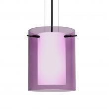 Besa Lighting 1KG-A00607-BK - Besa Pendant Pahu 8 Black Transparent Amethyst 1x100W Medium Base