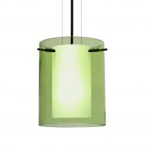 Besa Lighting 1KG-L00607-BK - Besa Pendant Pahu 8 Black Transparent Olive/Opal 1x100W Medium Base