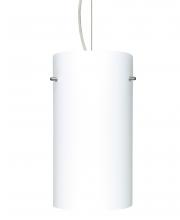 Besa Lighting 1KX-412007-LED-SN-L - Besa Cable Pendant Stilo 12 Satin Nickel Opal Matte 1x11W LED, 15Ft. Cord