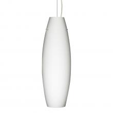 Besa Lighting 1KX-412707-SN-L - Besa Pendant Suzi 18 Satin Nickel Opal Matte 1x150W Medium Base A21, 15Ft. Cord