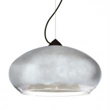 Besa Lighting 1KX-4345SF-LED-BK - Besa Brio 14 Cable Pendant Black Silver Foil 1x9W LED