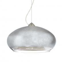 Besa Lighting 1KX-4345SF-LED-SN-L - Besa Brio 14 Cable Pendant Satin Nickel Silver Foil 1x9W LED, 15Ft. Cord