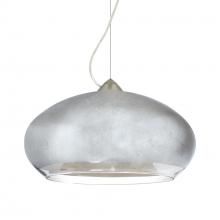 Besa Lighting 1KX-4345SF-SN-L - Besa Brio 14 Cable Pendant Satin Nickel Silver Foil 1x75W Medium Base, 15Ft. Cord