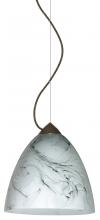 Besa Lighting 1KX-4470MG-LED-BR - Besa Vila Cable Pendant Bronze Marble Grigio 1x9W LED