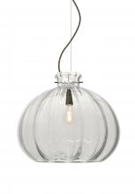Besa Lighting 1KX-464588-EDIL-BR-L - Besa Pendant Pinta 12 Clear Bronze 1x8W LED Filament, 15Ft. Cord
