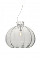Besa Lighting 1KX-464588-EDIL-SN-L - Besa Pendant Pinta 12 Clear Satin Nickel 1x8W LED Filament, 15Ft. Cord