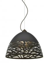 Besa Lighting 1KX-KIEVBK-LED-BR - Besa Kiev Pendant, Black, Bronze Finish, 1x9W LED