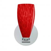 Besa Lighting 1SX-7198RC-PN - Besa, Karli Wall Sconce, Red Cloud, Polished Nickel Finish, 1x40W MAX G9 Base