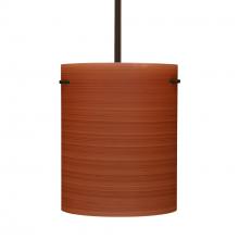 Besa Lighting 1TT-4006CH-LED-BR-L - Besa Tamburo 8 Pendant Cherry Bronze 1x11W LED, 15Ft. Cord